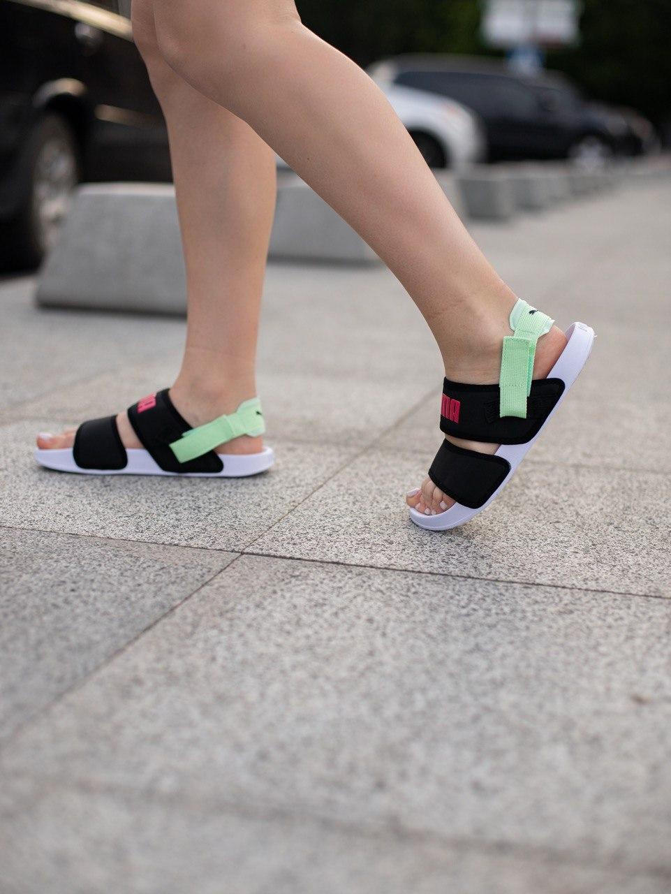 Puma Black White Green