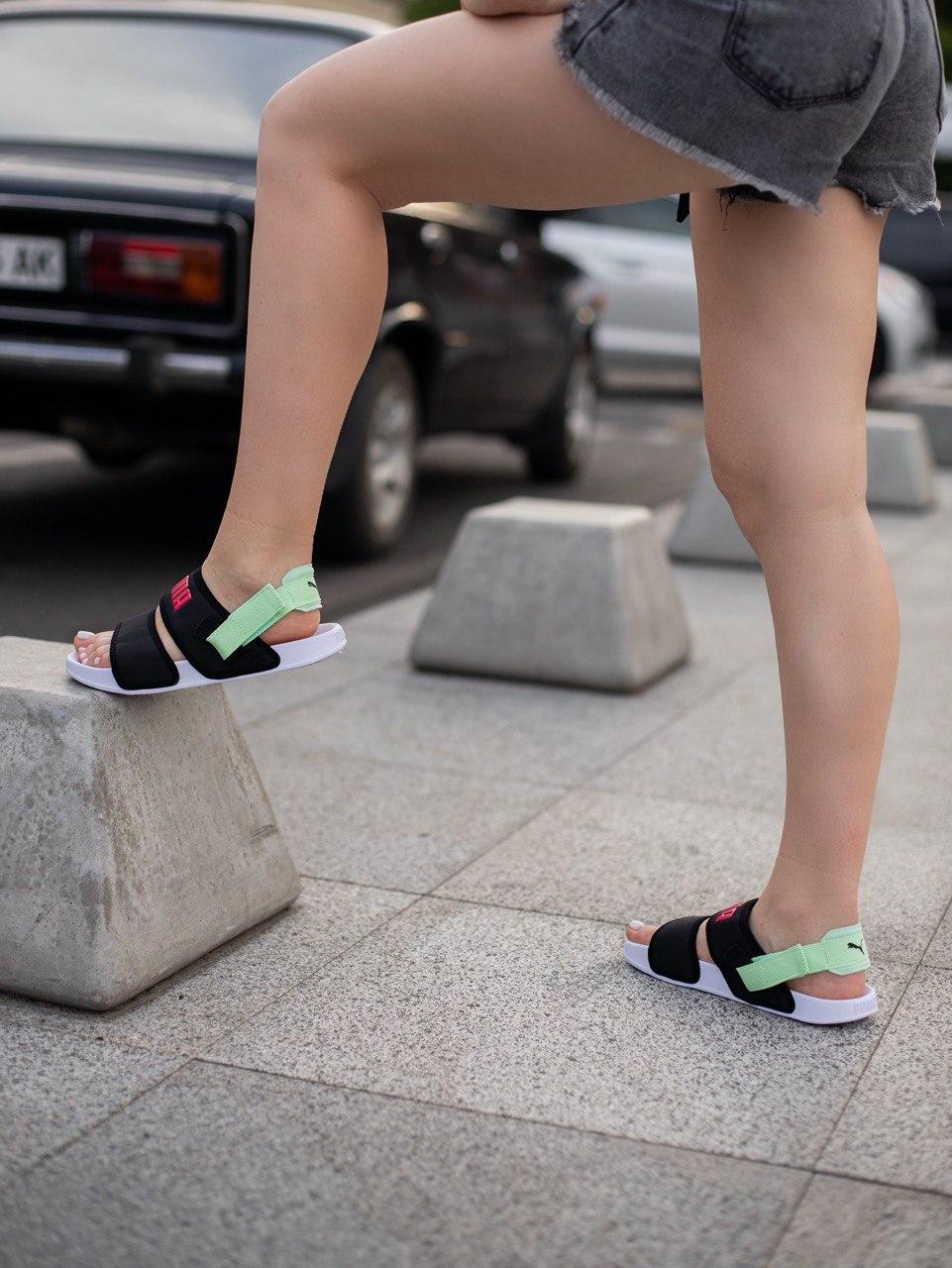 Puma Black White Green