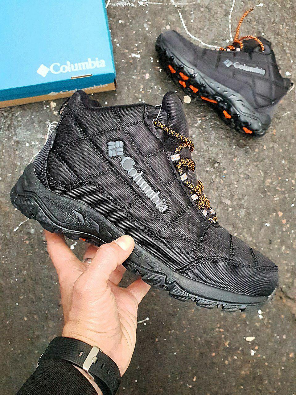 Columbia Waterproof Winter Boots Black Orange