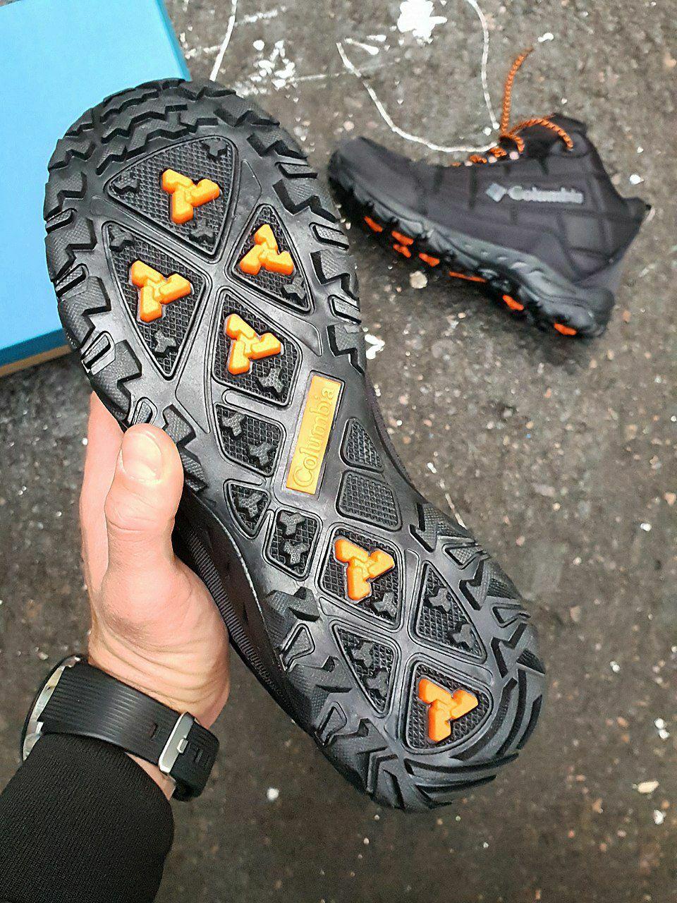 Columbia Waterproof Winter Boots Black Orange