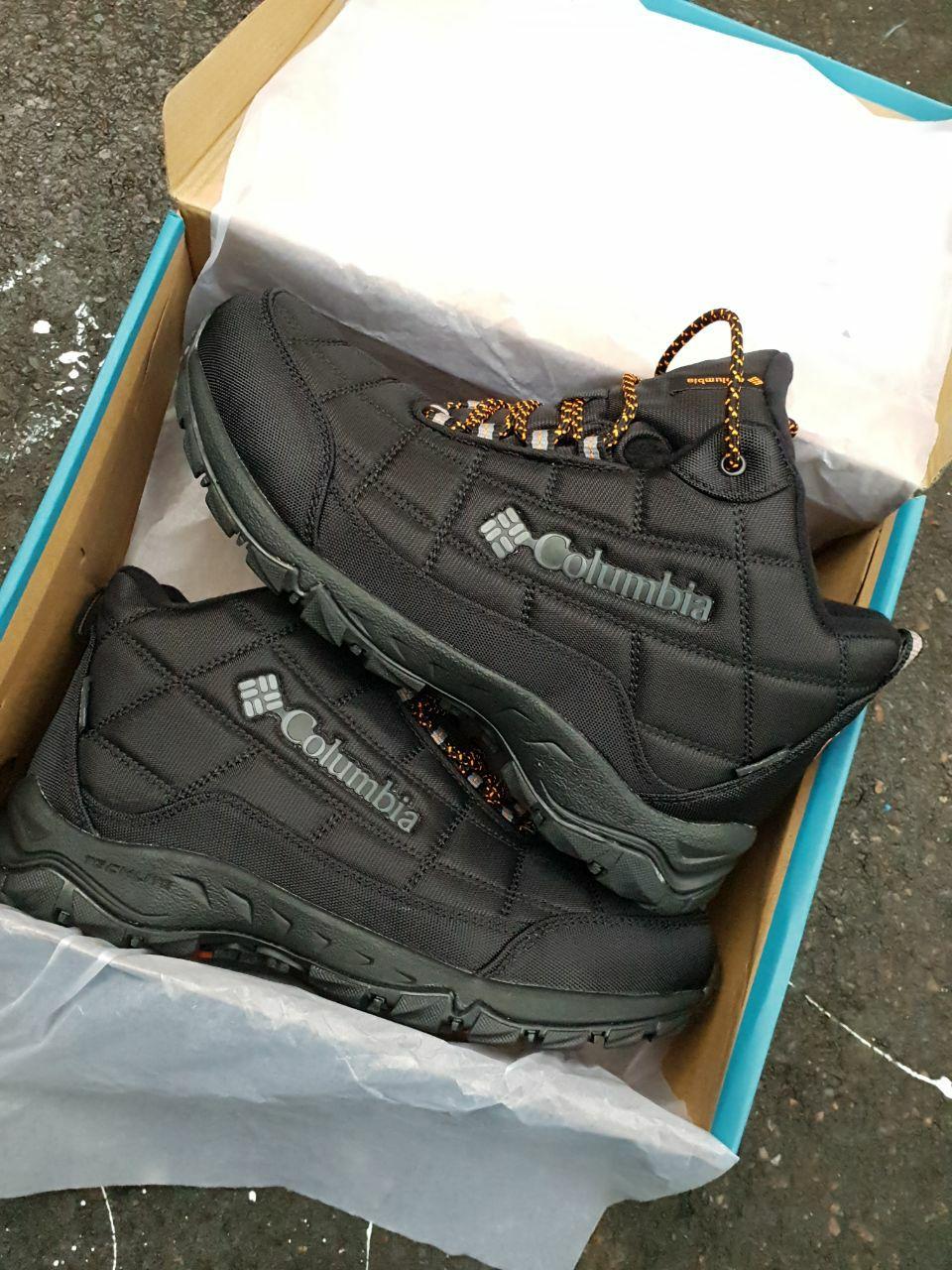 Columbia Waterproof Winter Boots Black Orange