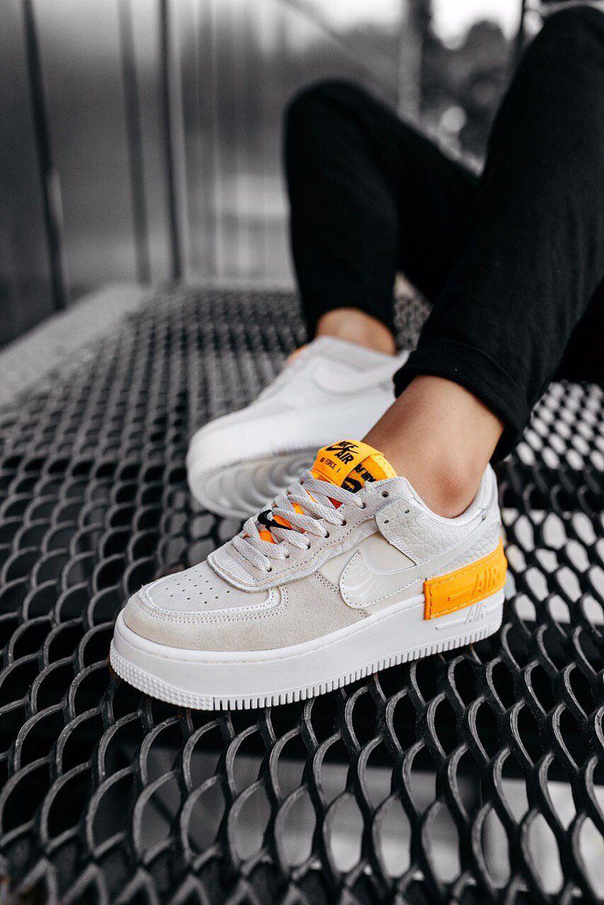 Nike Air Force 1 SHADOW Grey Orange