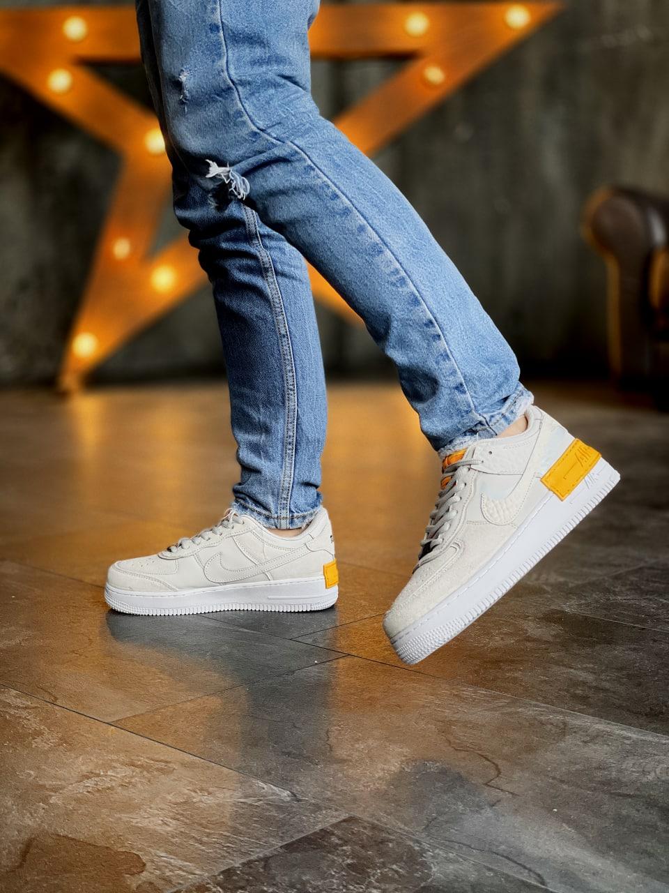 Nike Air Force 1 SHADOW Grey Orange