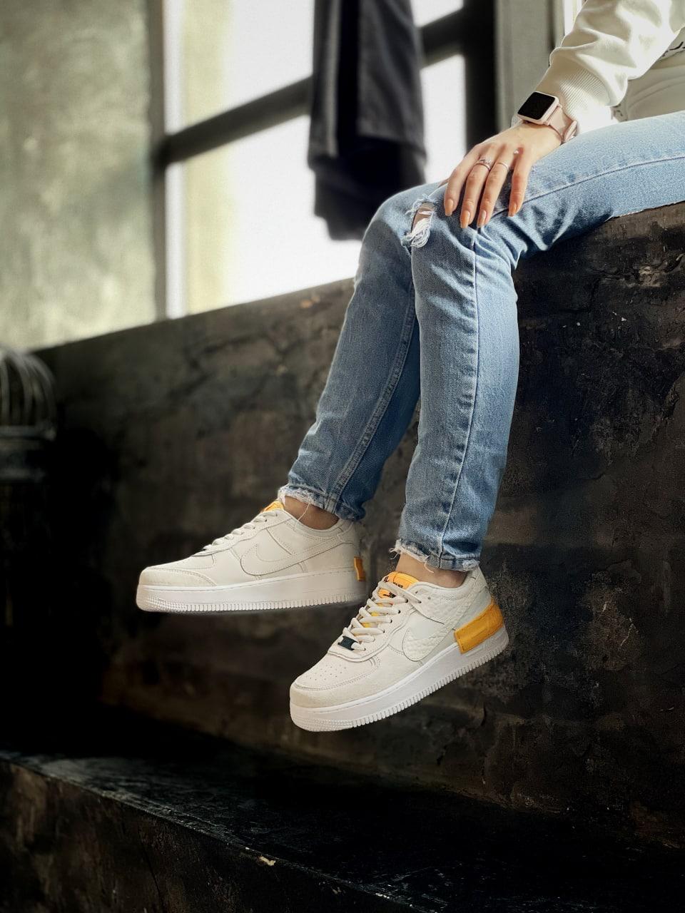 Nike Air Force 1 SHADOW Grey Orange