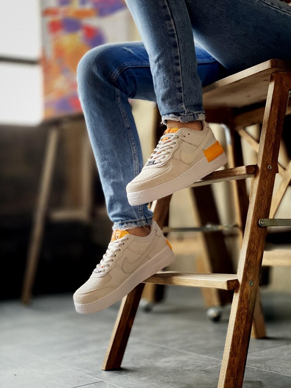 Nike Air Force 1 SHADOW Grey Orange