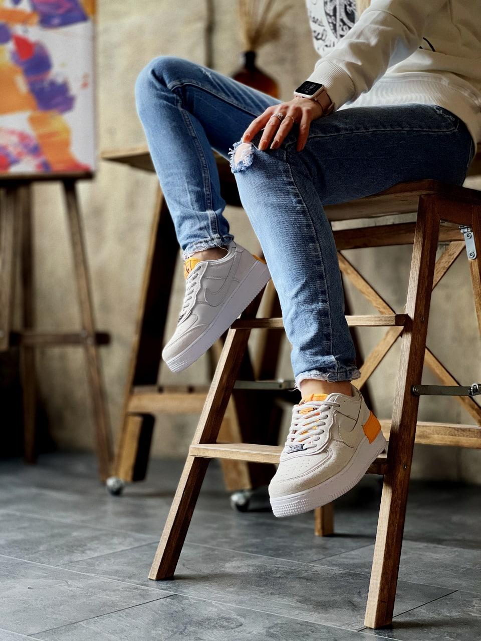Nike Air Force 1 SHADOW Grey Orange