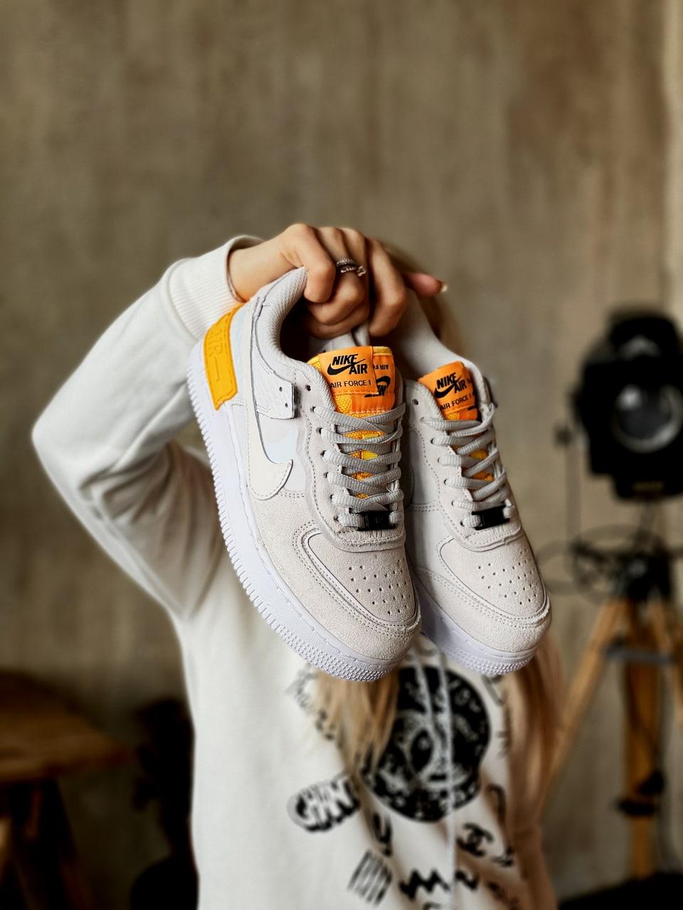 Nike Air Force 1 SHADOW Grey Orange