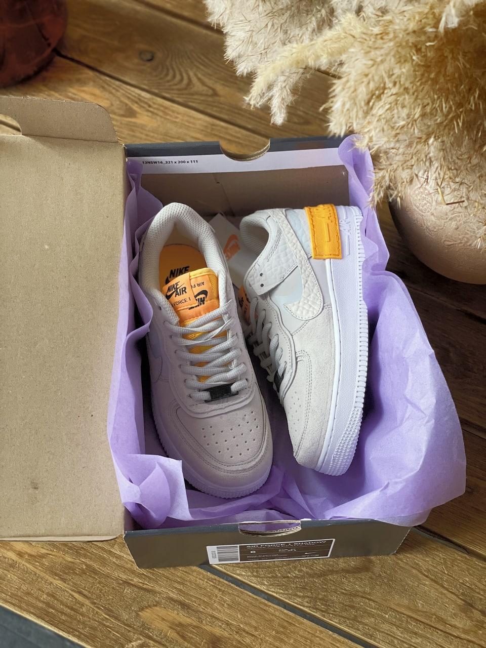 Nike Air Force 1 SHADOW Grey Orange