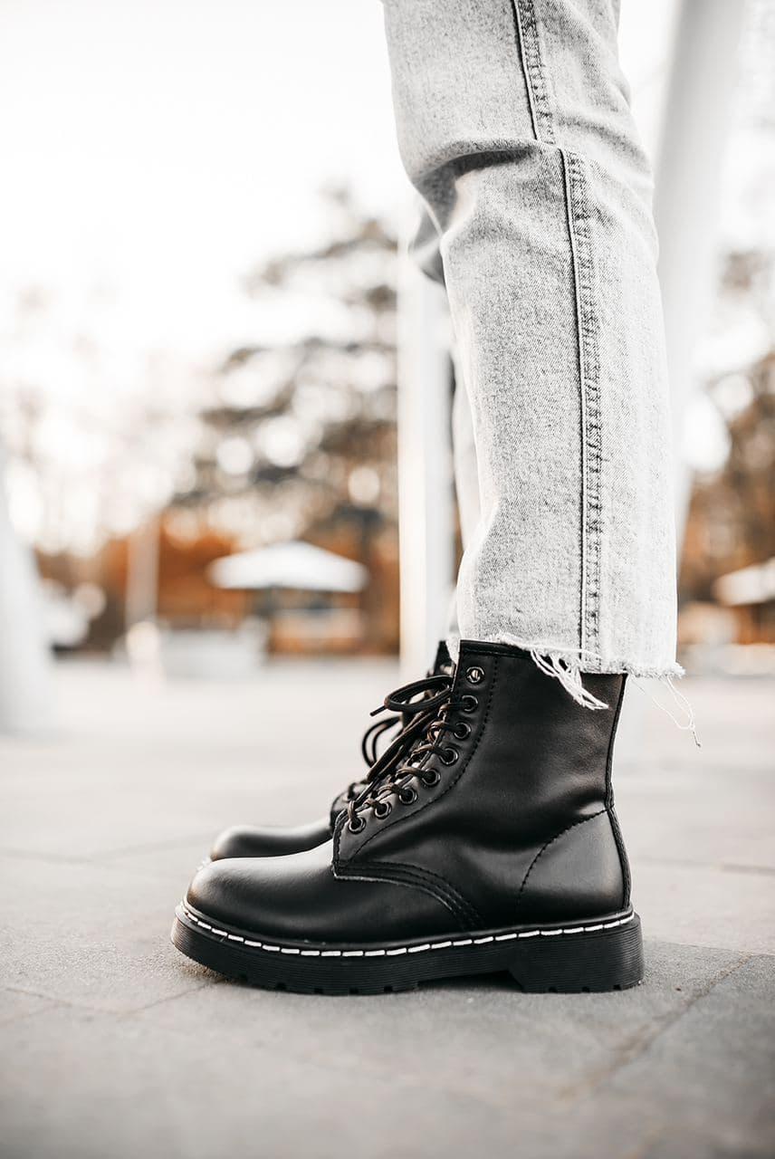 Dr. Martens 1460 Black (Біла строчка)