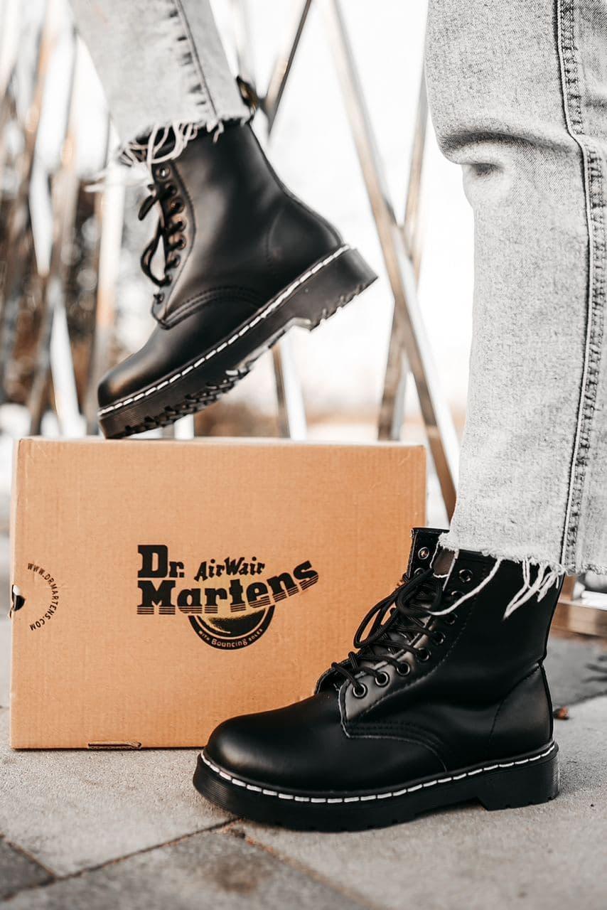Dr. Martens 1460 Black (Біла строчка)