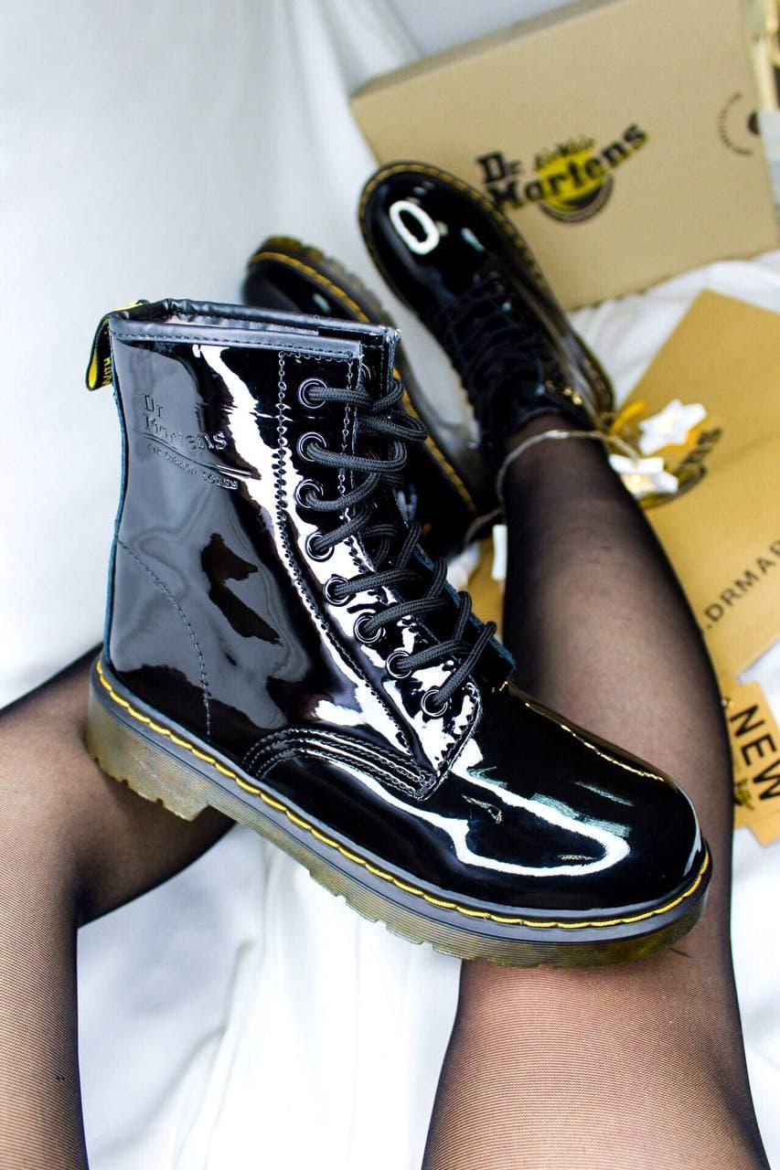 Dr. Martens Patent Black Logo