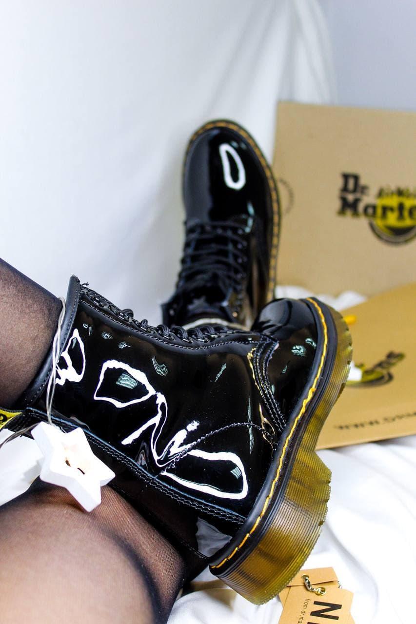 Dr. Martens Patent Black Logo