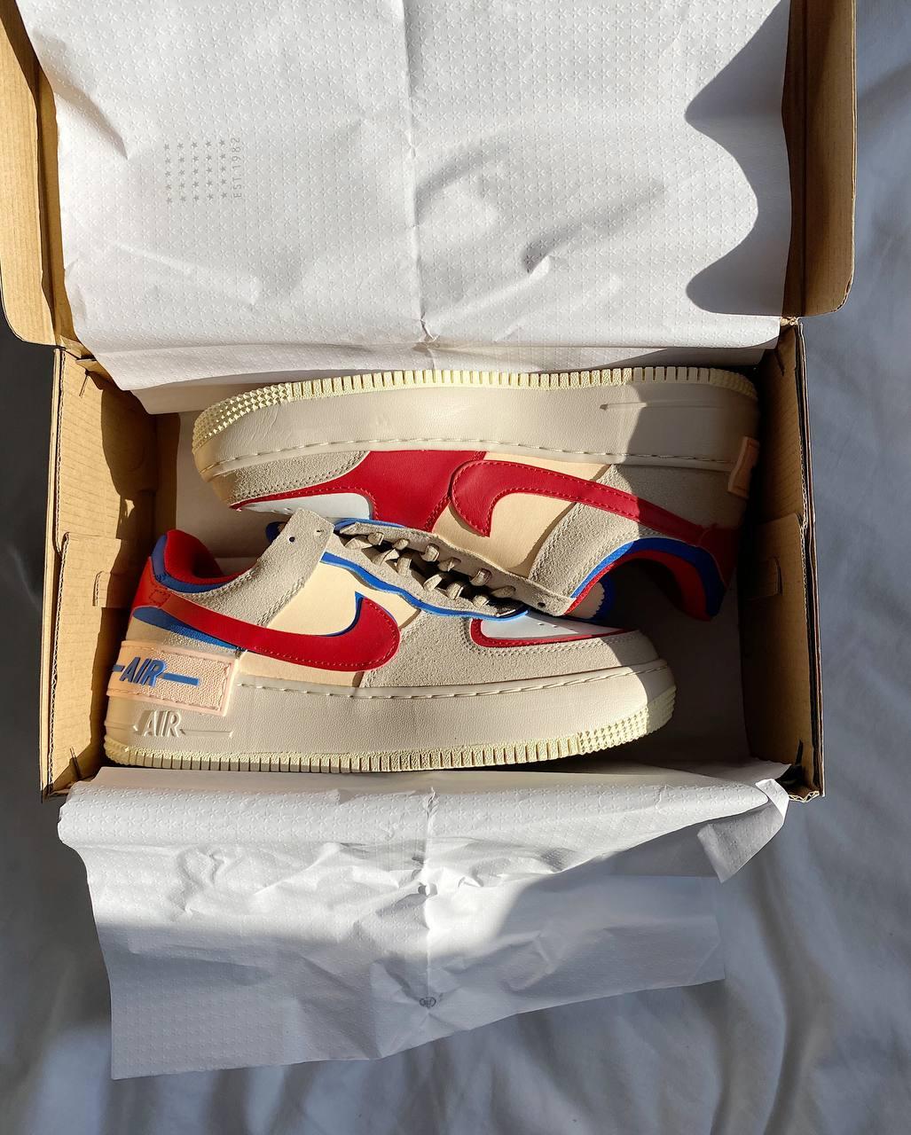 Nike Air Force 1 SHADOW White Red Blue Pink