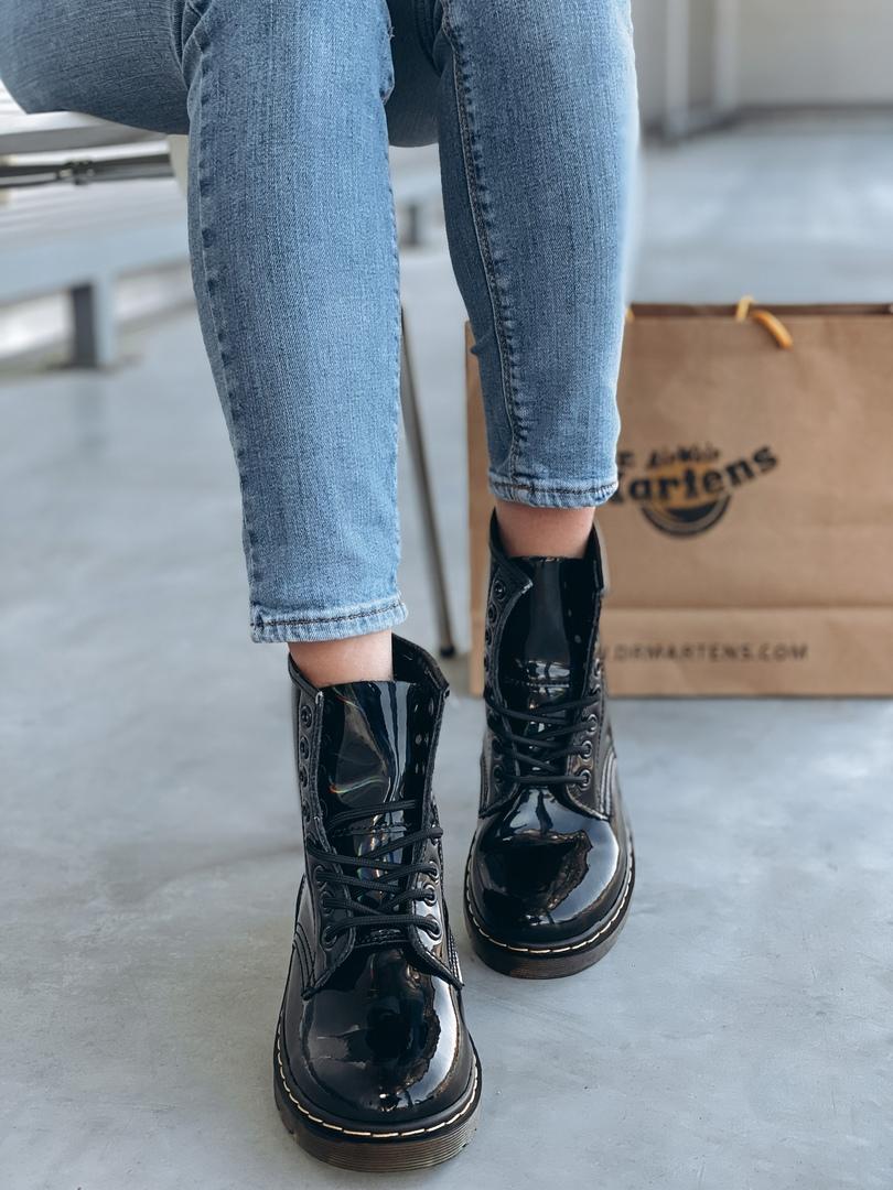 Dr. Martens Patent Black No Logo 3