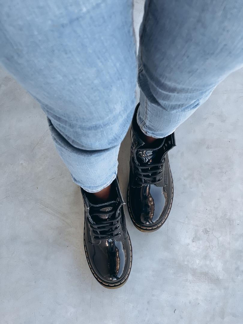 Dr. Martens Patent Black No Logo 3