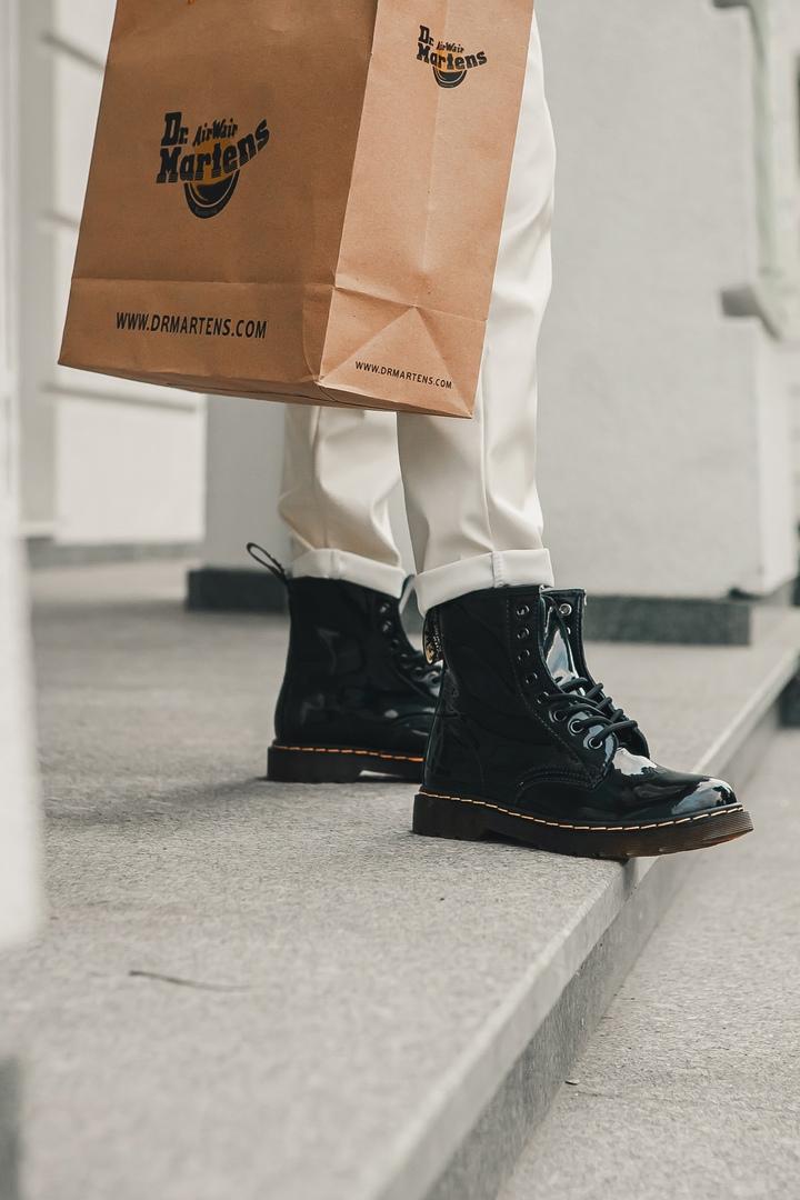 Dr. Martens Patent Black No Logo 3