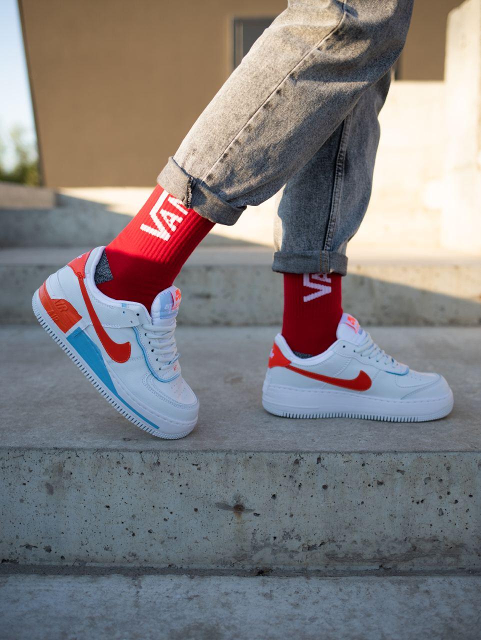 Nike Air Force 1 SHADOW White Red Blue
