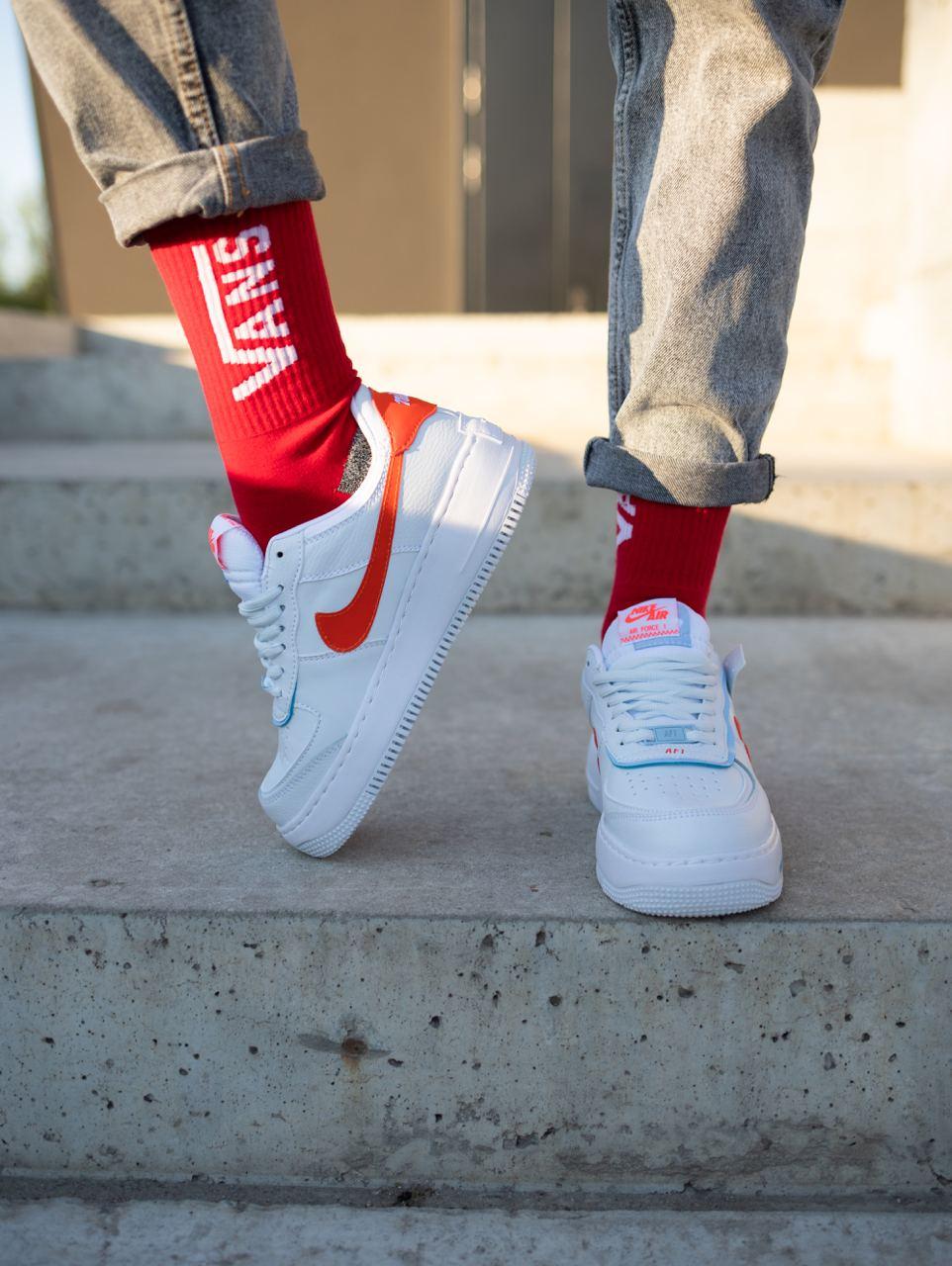 Nike Air Force 1 SHADOW White Red Blue