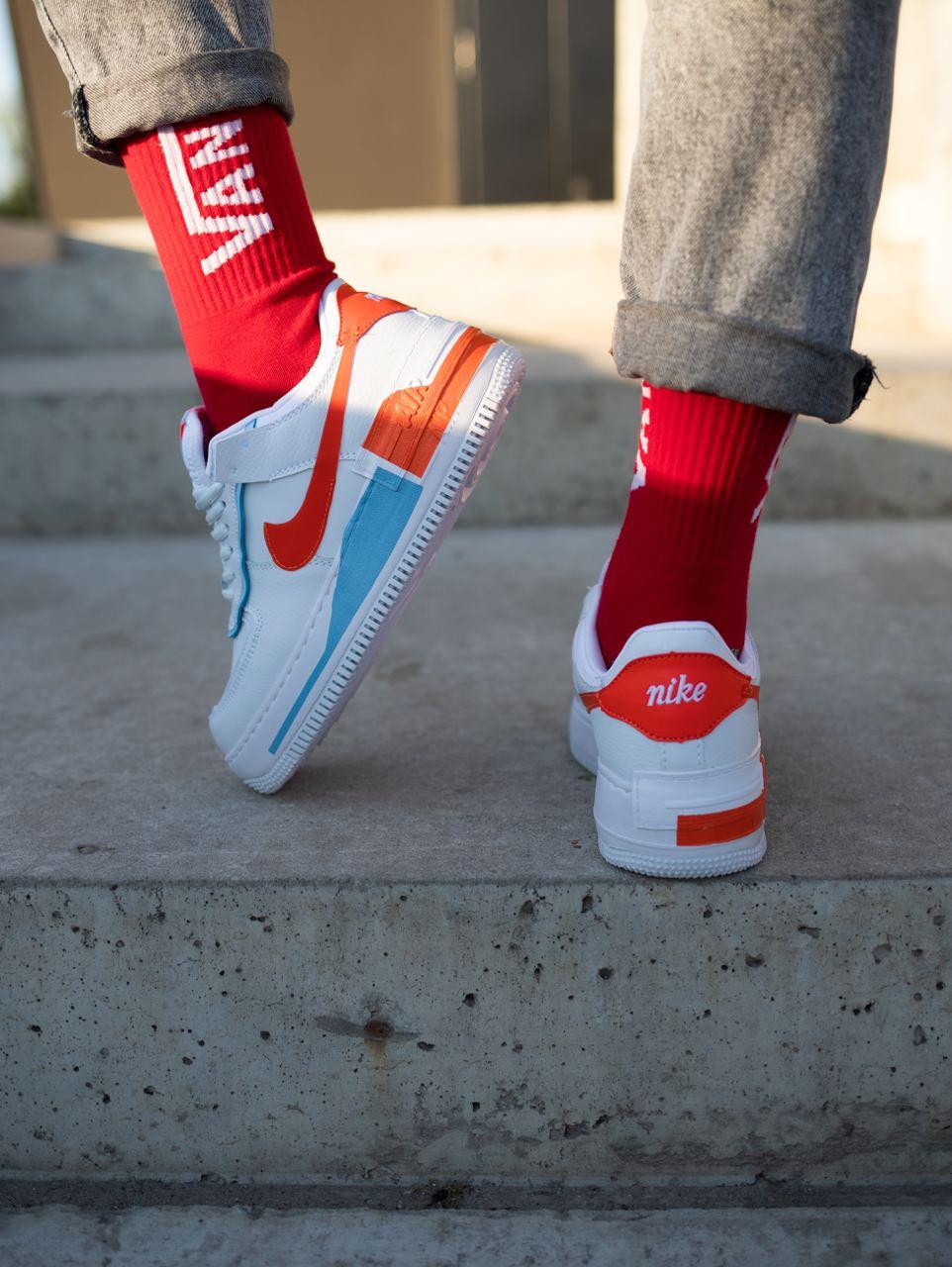 Nike Air Force 1 SHADOW White Red Blue