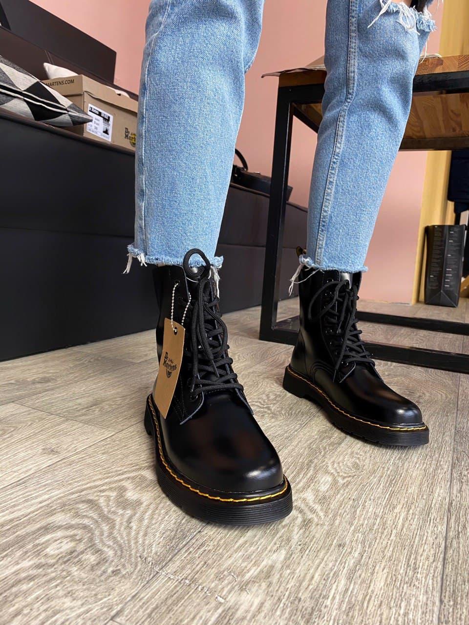 Dr. Martens 1460 Black Yellow No Logo