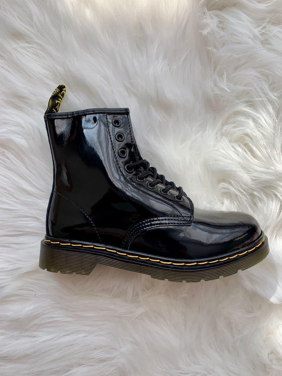 Dr. Martens Patent Black No Logo 2