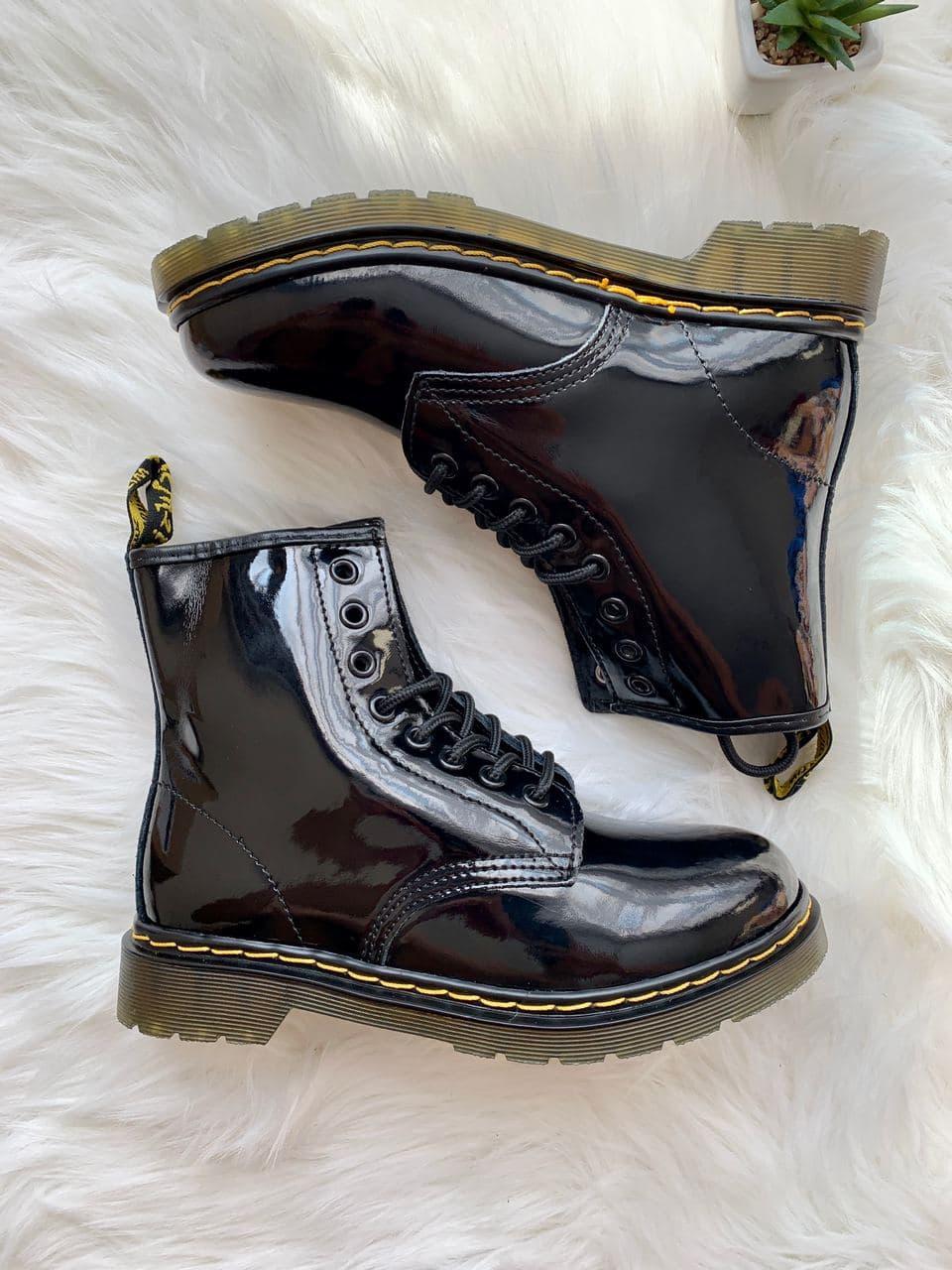 Dr. Martens Patent Black No Logo 2