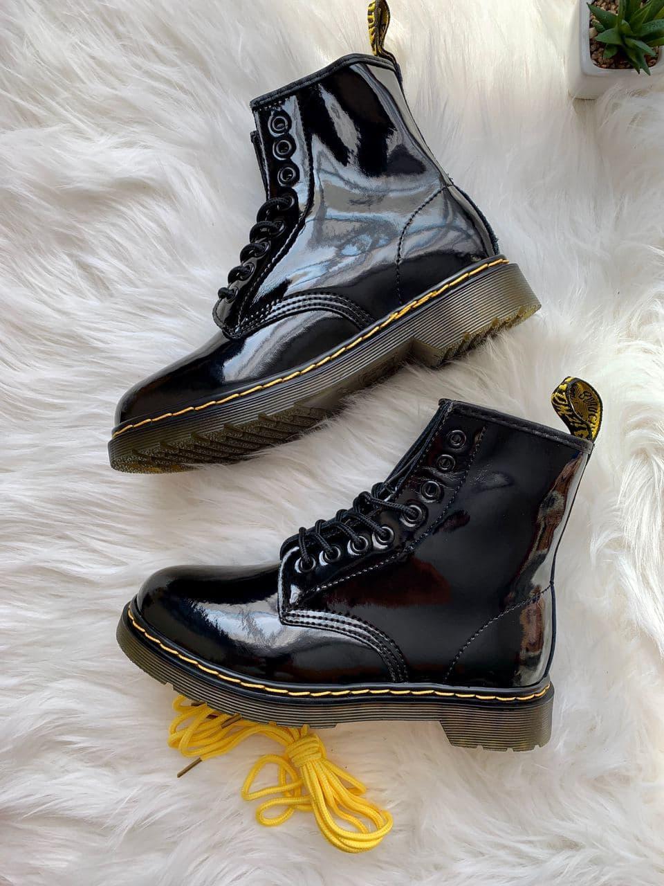 Dr. Martens Patent Black No Logo 2