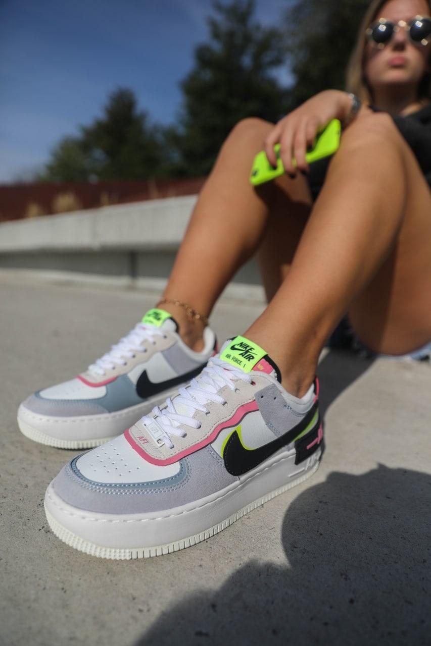 Nike Air Force 1 SHADOW White Grey v2