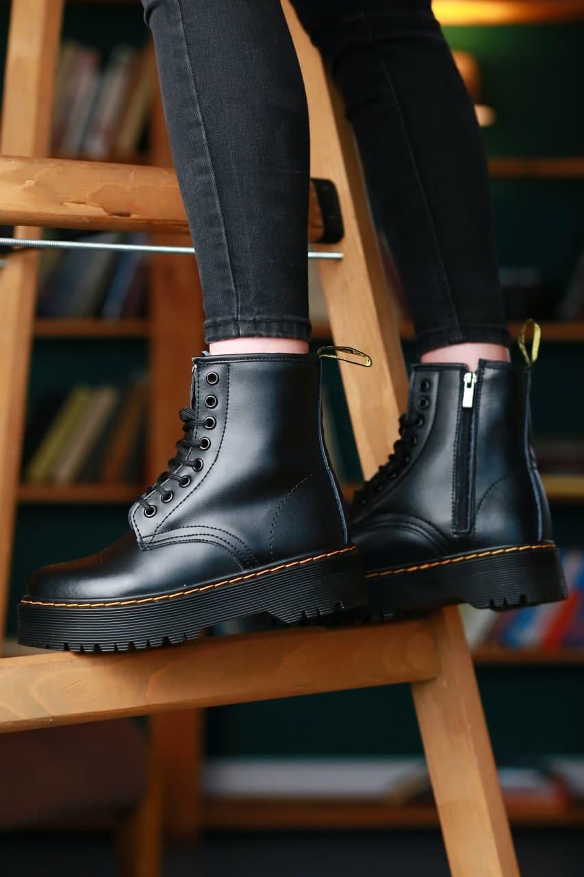 Dr. Martens JADON High Fur Black No Logo (Молния)