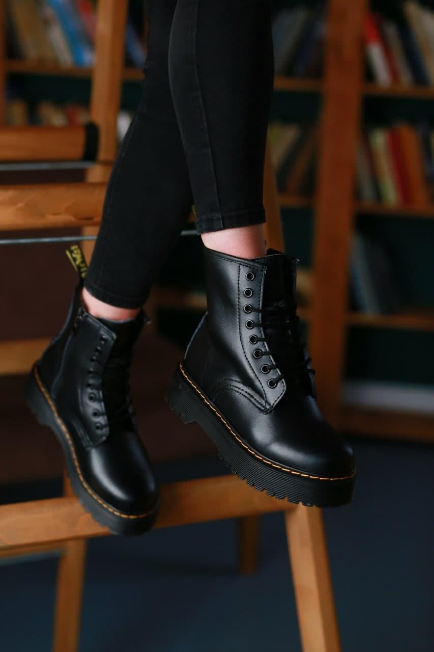 Dr. Martens JADON High Fur Black No Logo (Молния)