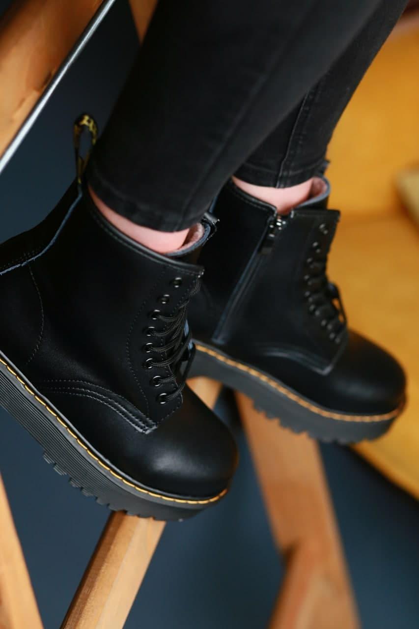 Dr. Martens JADON High Fur Black No Logo (Молния)