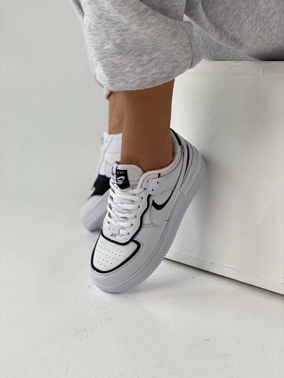 Nike Air Force 1 SHADOW White Black 1