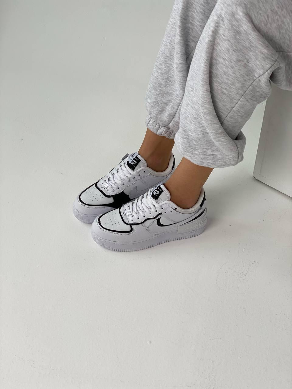 Nike Air Force 1 SHADOW White Black 1