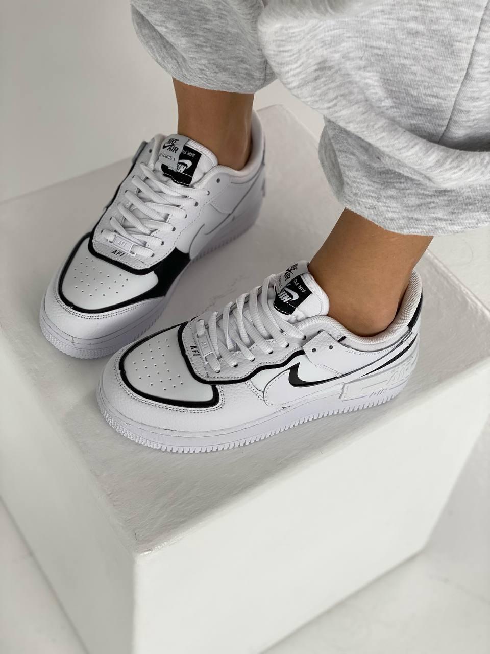 Nike Air Force 1 SHADOW White Black 1