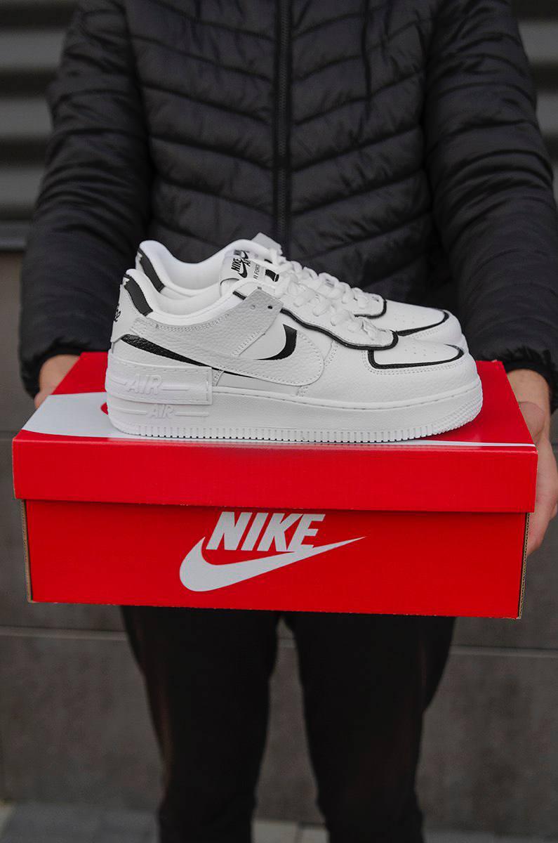 Nike Air Force 1 SHADOW White Black 1