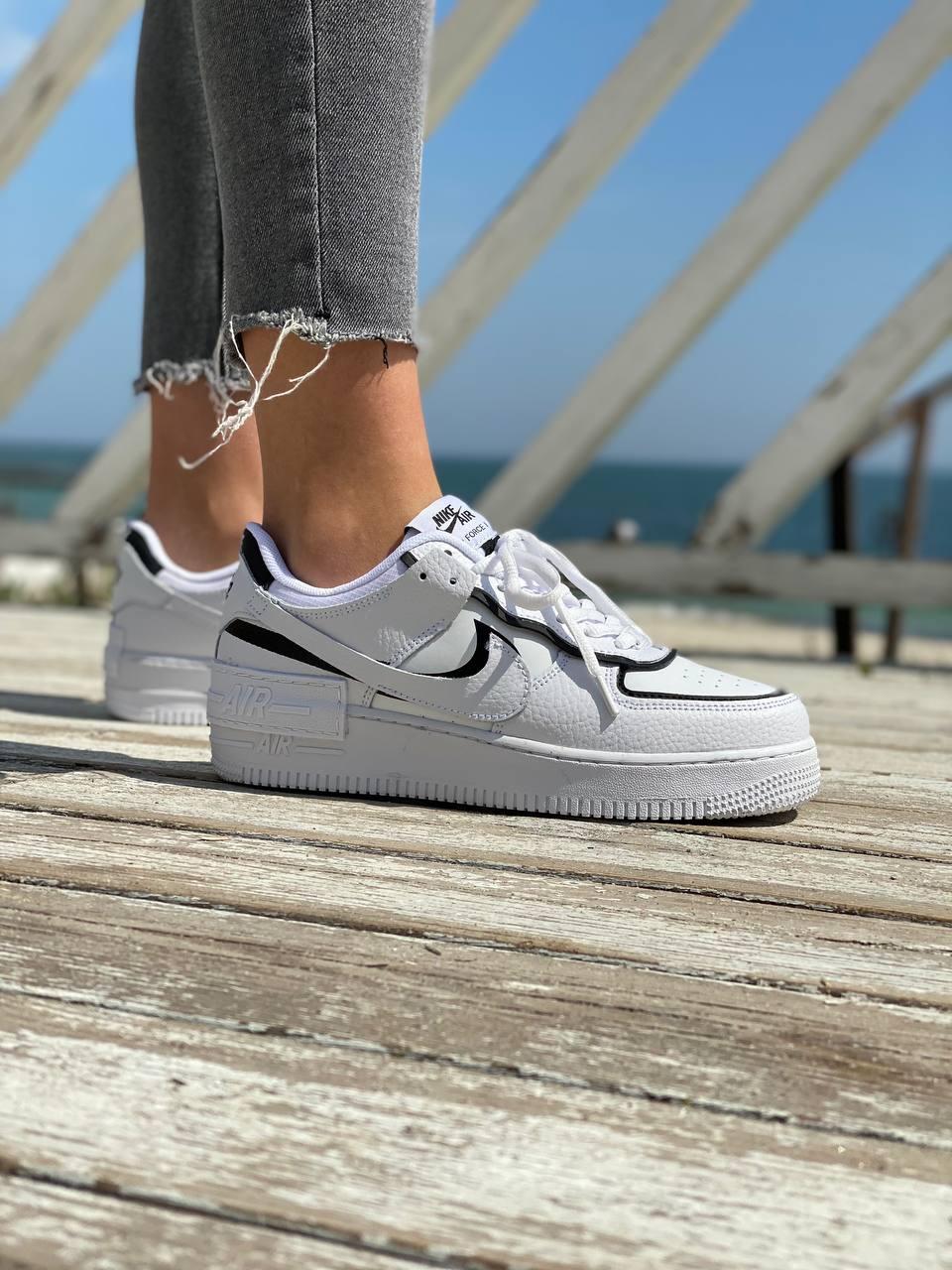 Nike Air Force 1 SHADOW White Black 1