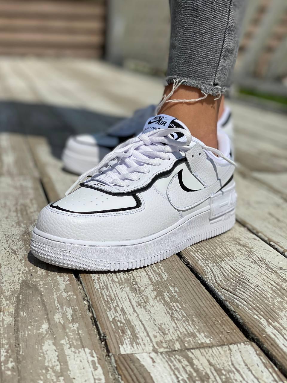 Nike Air Force 1 SHADOW White Black 1