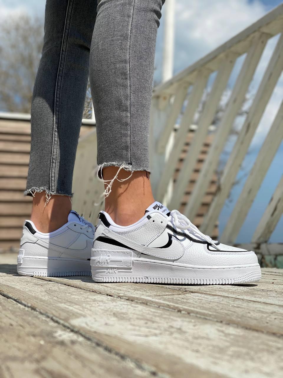 Nike Air Force 1 SHADOW White Black 1