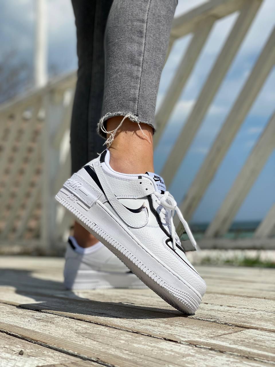 Nike Air Force 1 SHADOW White Black 1
