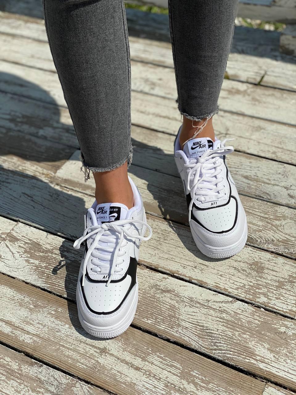 Nike Air Force 1 SHADOW White Black 1