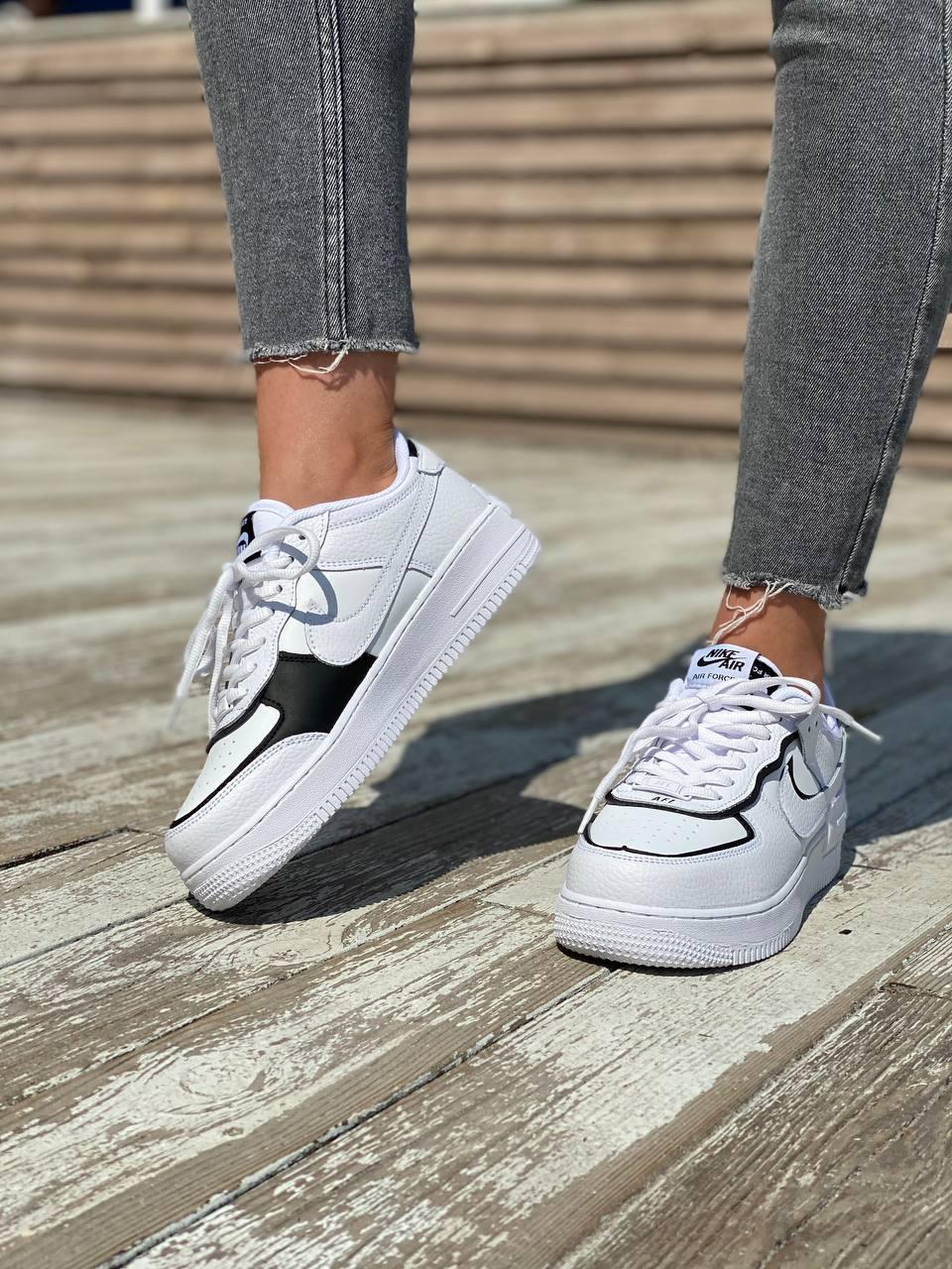 Nike Air Force 1 SHADOW White Black 1