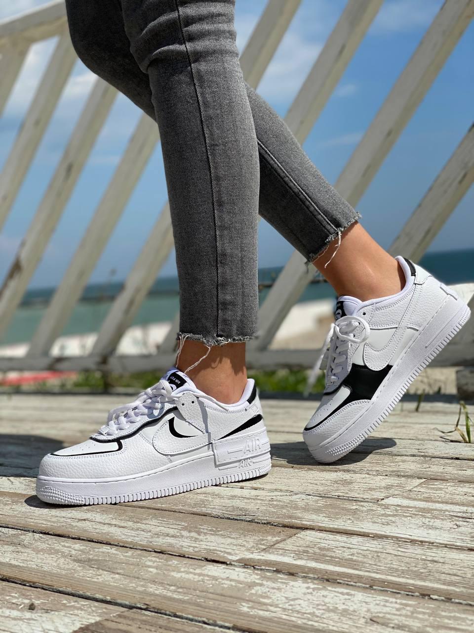 Nike Air Force 1 SHADOW White Black 1