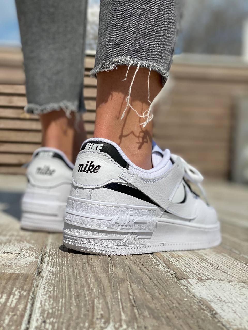 Nike Air Force 1 SHADOW White Black 1