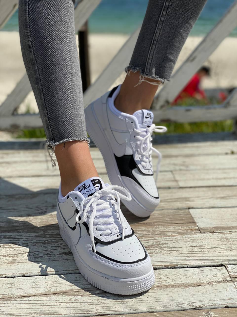 Nike Air Force 1 SHADOW White Black 1