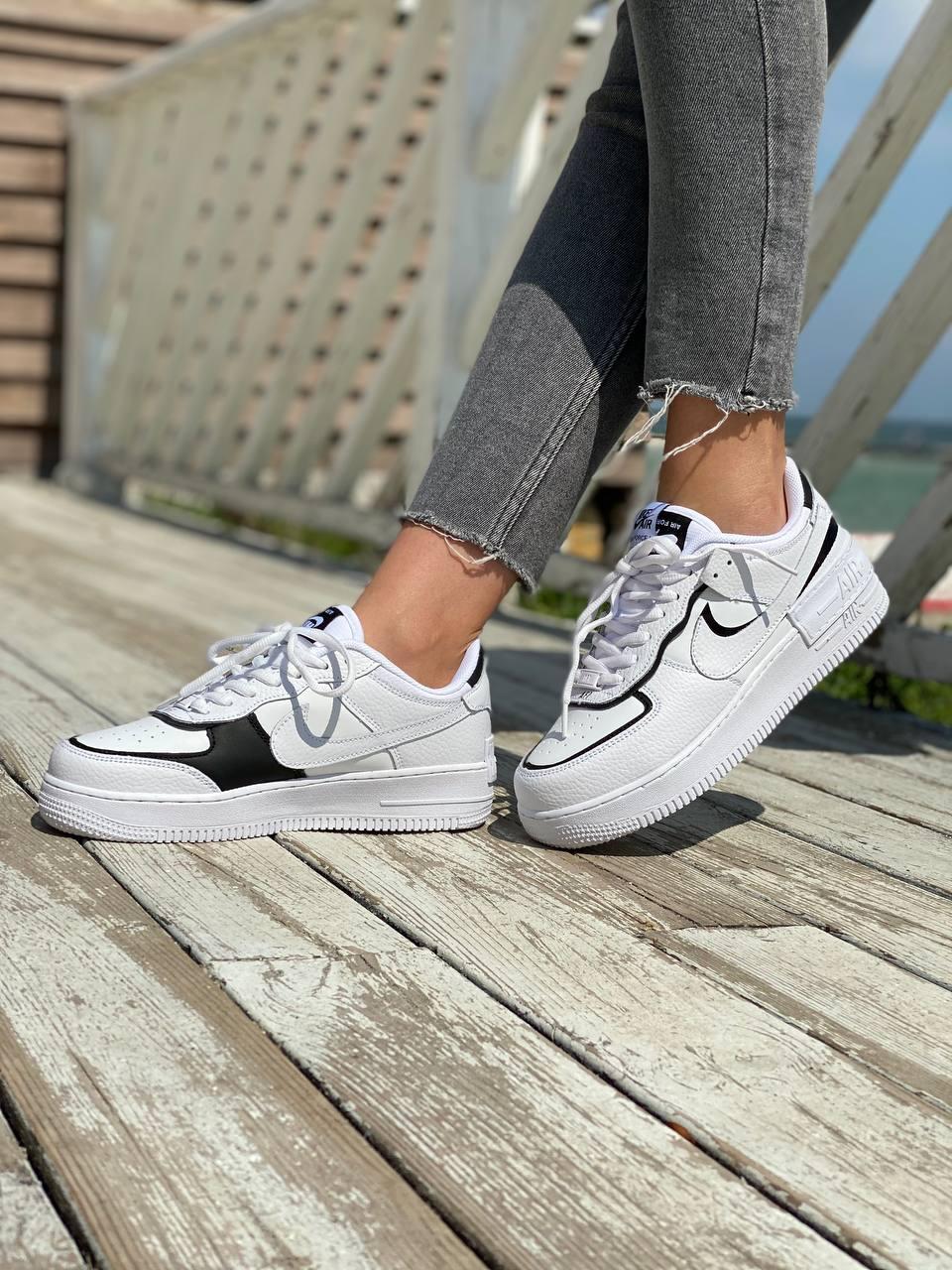 Nike Air Force 1 SHADOW White Black 1