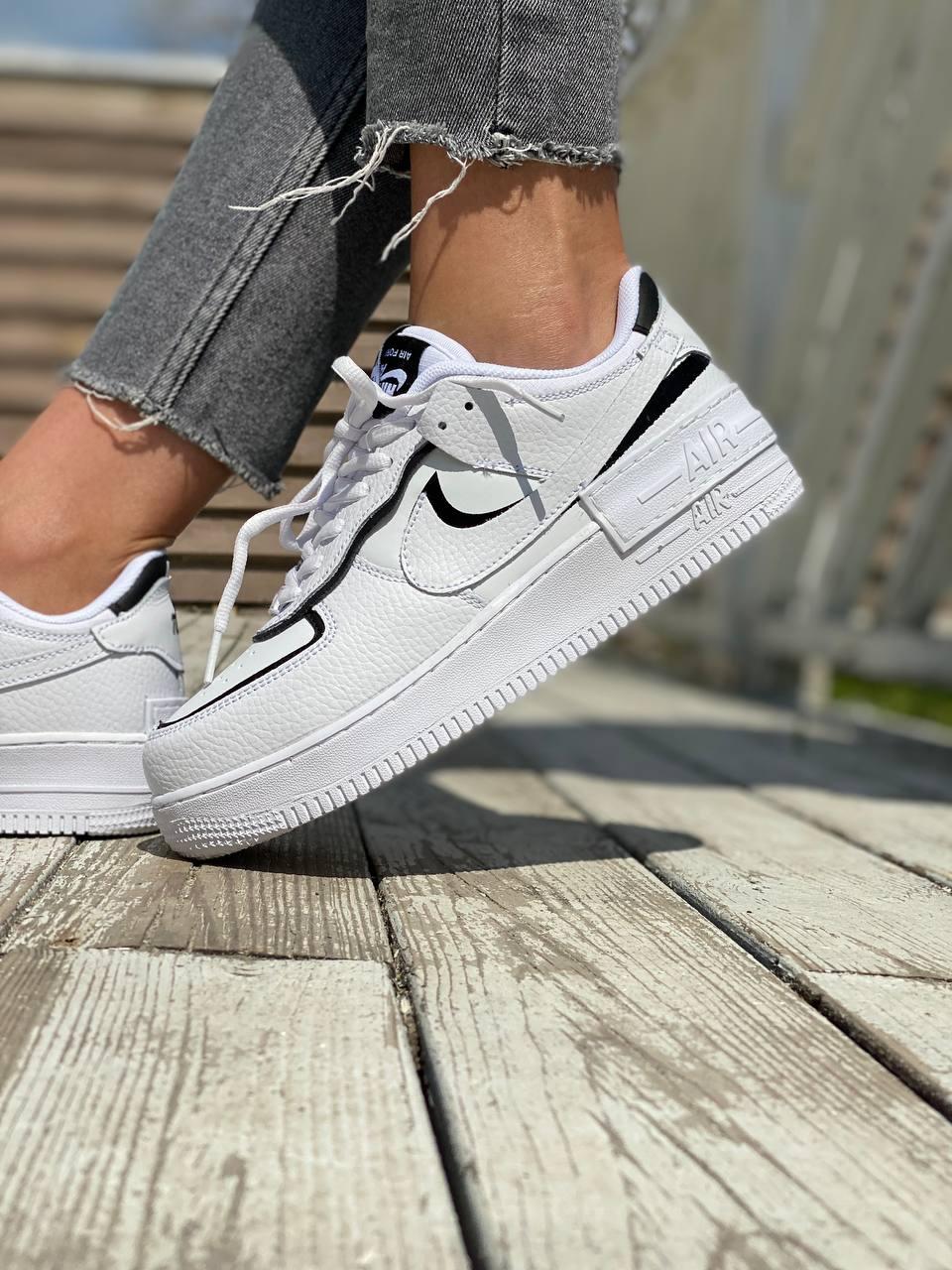 Nike Air Force 1 SHADOW White Black 1
