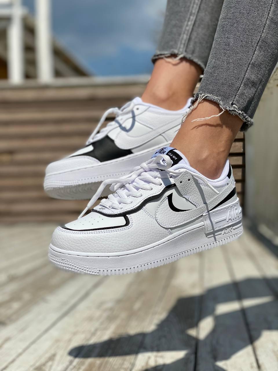 Nike Air Force 1 SHADOW White Black 1