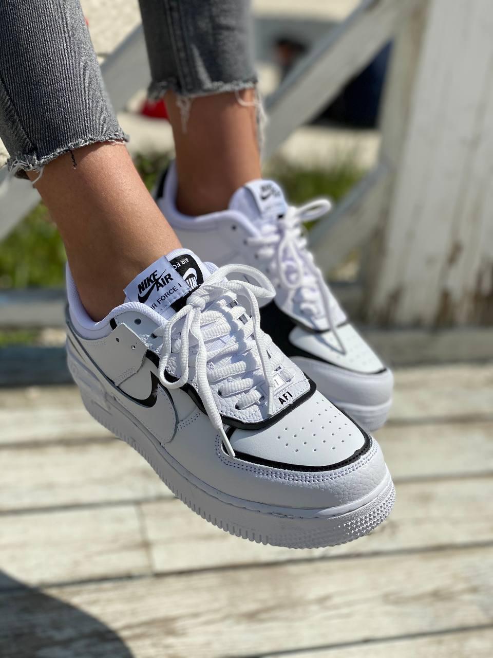 Nike Air Force 1 SHADOW White Black 1