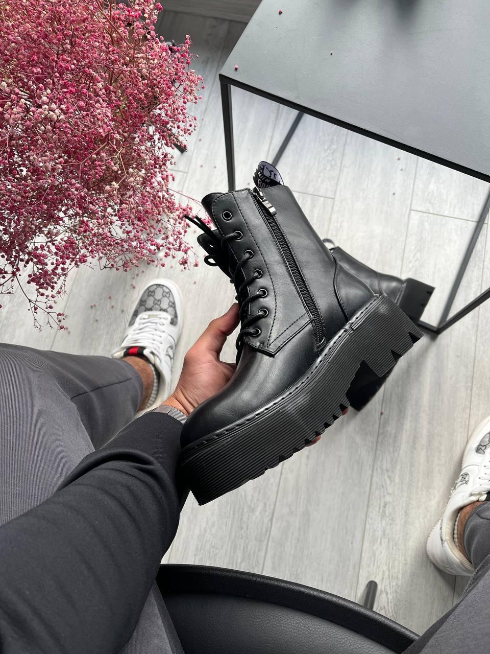Dr. Martens JADON Full Black No Logo (Молнія)