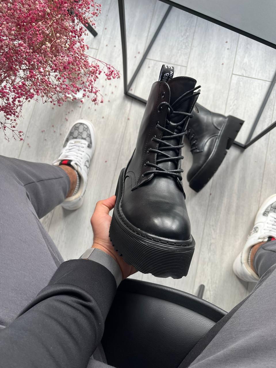 Dr. Martens JADON Full Black No Logo (Молнія)